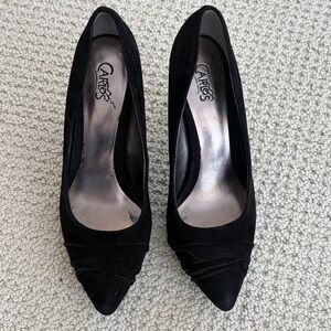 Carlos by Carlos Santana Black Suede Women's Pumps High Jeels Sz 8M